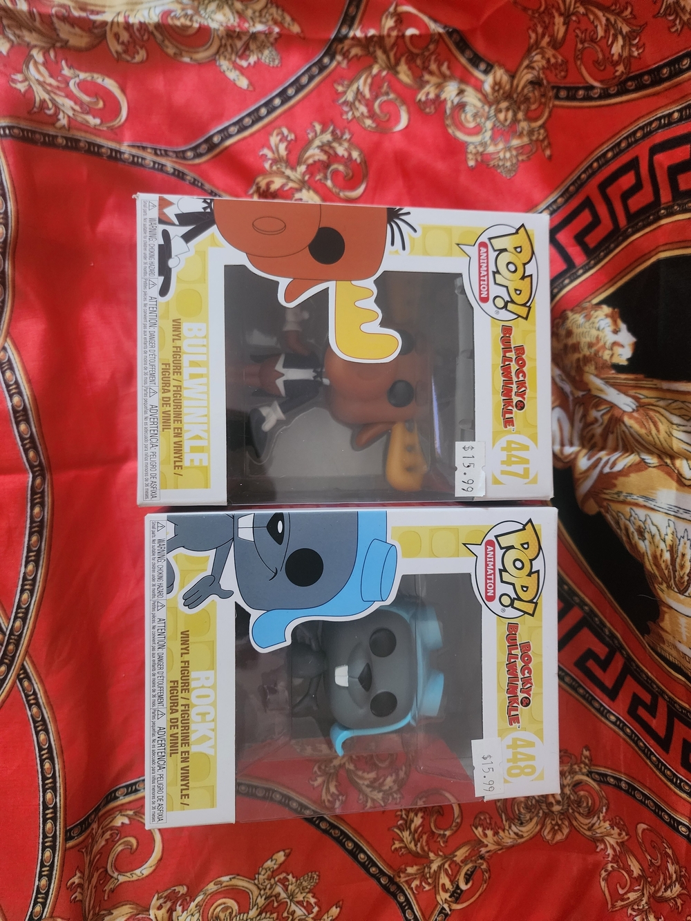 Funko Pop! Brown & Blue Rocky and Bullwinkle Vinyl Figures Set